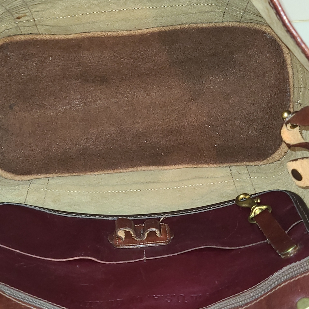 Brahmin Vintage Dark Brown Leather Tote - Picture 12 of 13